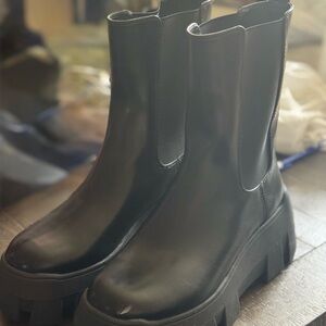 Circus by Sam Edelman Black Combat Boots